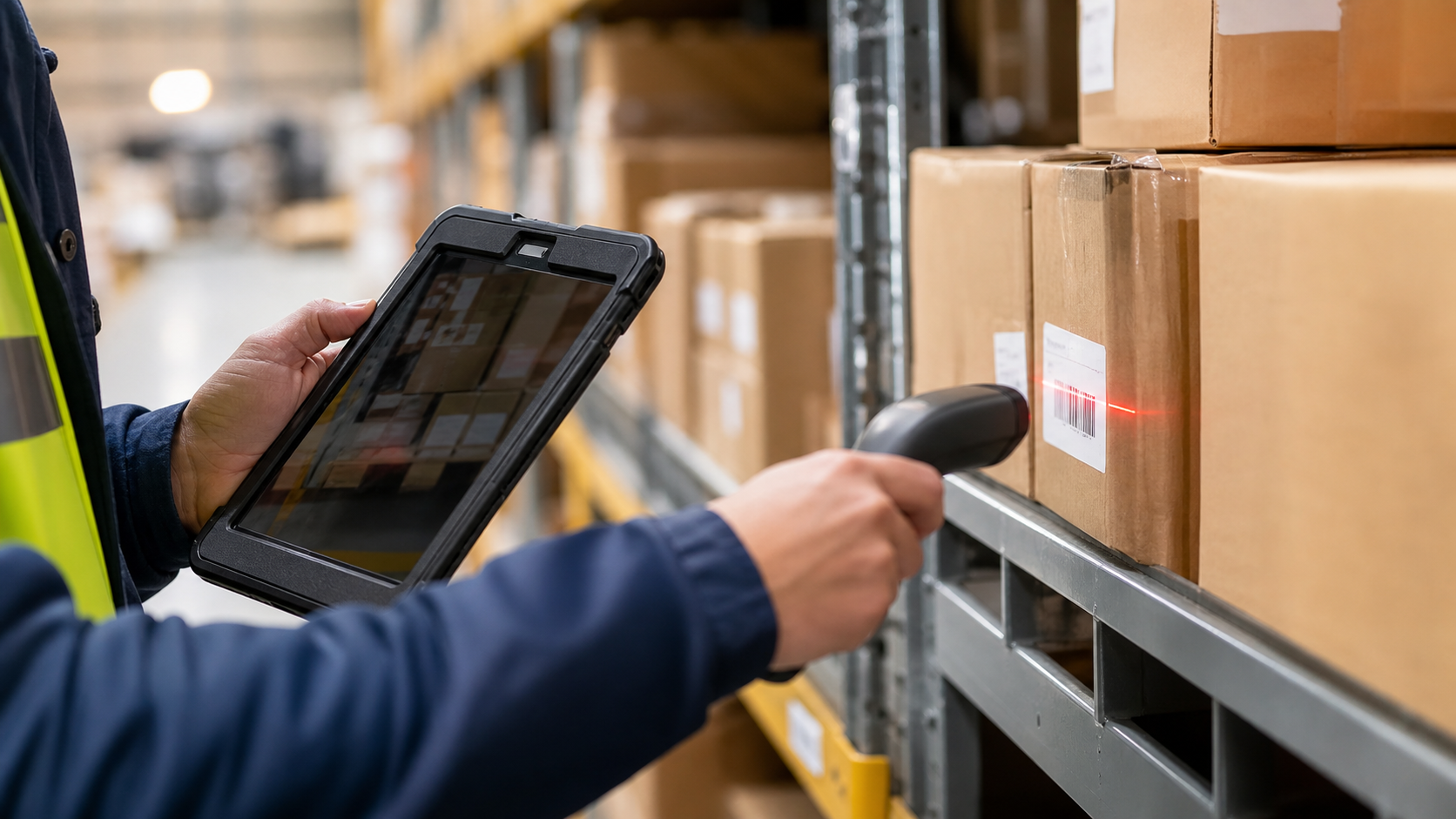 Logistics warehouse aisle